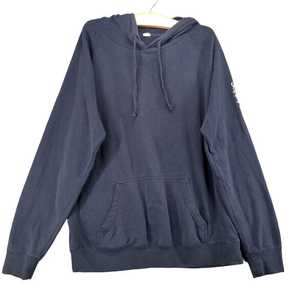 FedEx Supply Chain Uniform Hoodie Mens Size XL Blue Pullover Graphic Logo - Picture 1 of 13
